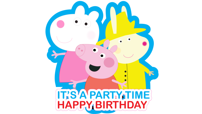 Partypropz - Buy Online Peppa Pig Themed Hangings, Banners, Cutouts, Photobooth, Curtain, Candle Props for Girls and Kids